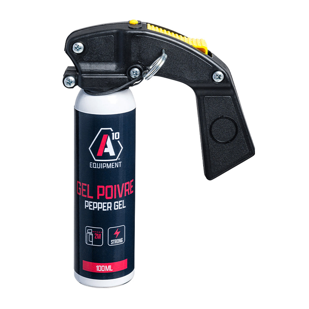 Lacrymo Gel A10 Equipment SÉCU-ONE 100 ml à poignée au OC poivre propulsion gel