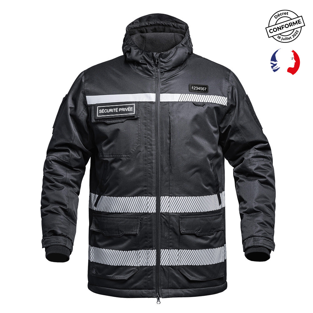 Parka A10 Equipment Hardshell SÉCU-ONE WF 150 haute visibilité Sécurité Privée