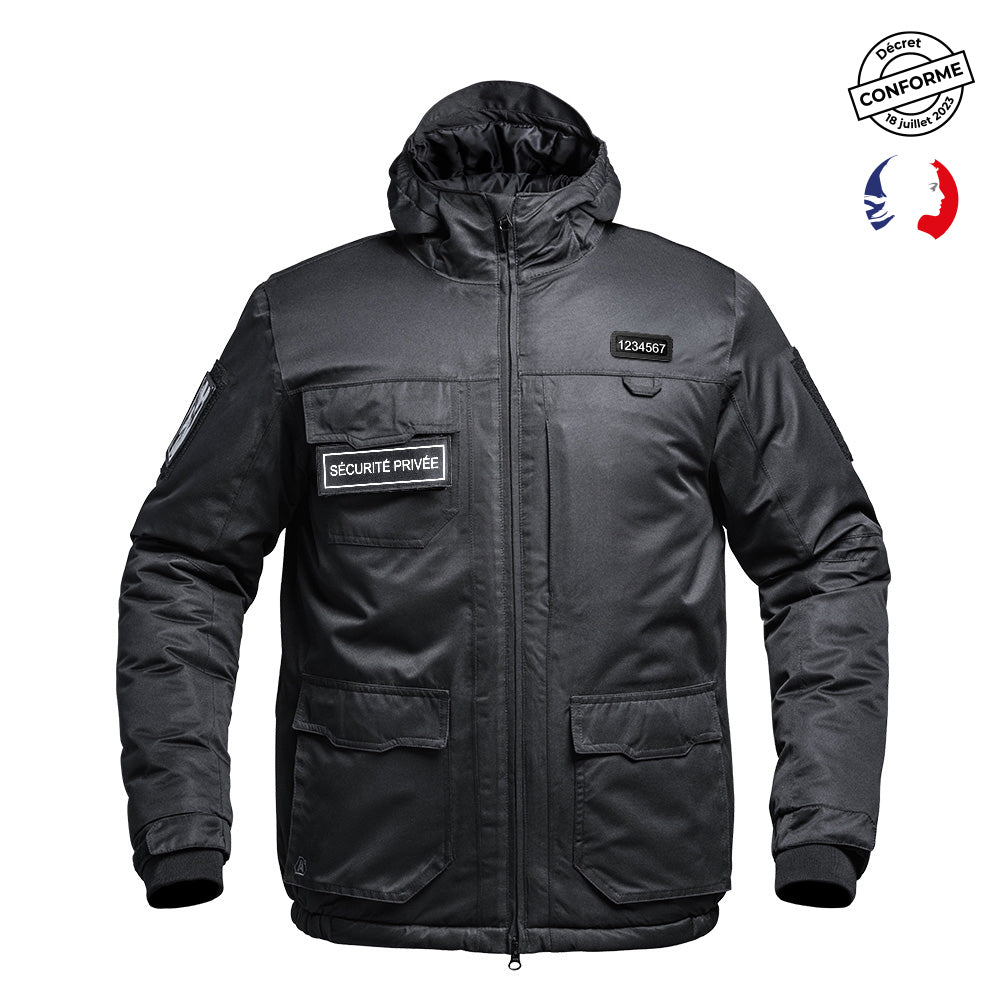 Veste chaude A10 Equipment Blouson Hardshell SÉCU-ONE WF 150 flap Sécurité Privée
