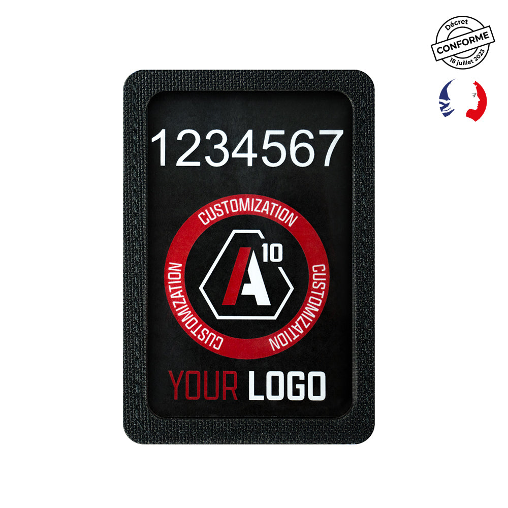 Porte-carte FDO A10 Equipment porte-numéro et logo SÉCU-ONE L. 9 x H. 6,5 cm