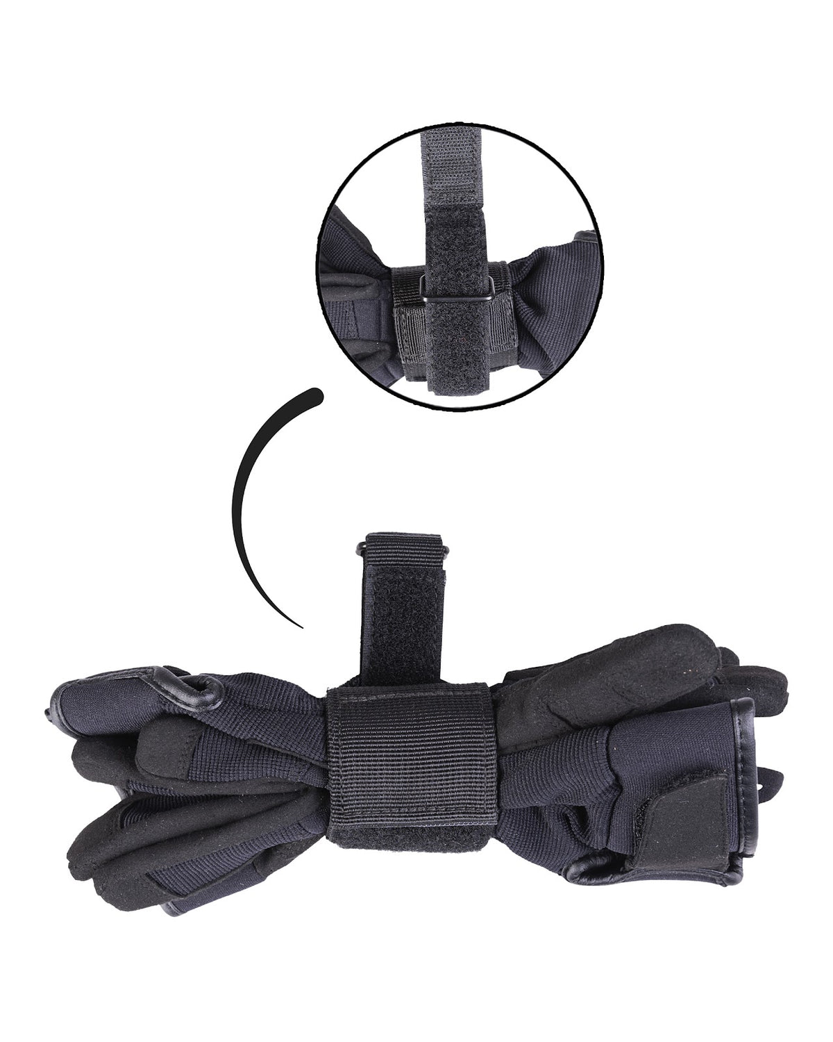 Porte-gants Mil-Tec en polyester enduit PVC à port vertical et rabat auto-agrippant