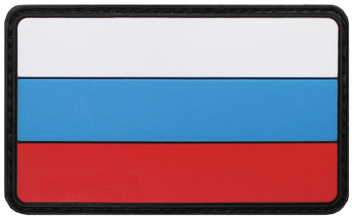 Écusson drapeau national MFH 3D en caoutchouc 8 x 5 cm à dos auto-agrippant
