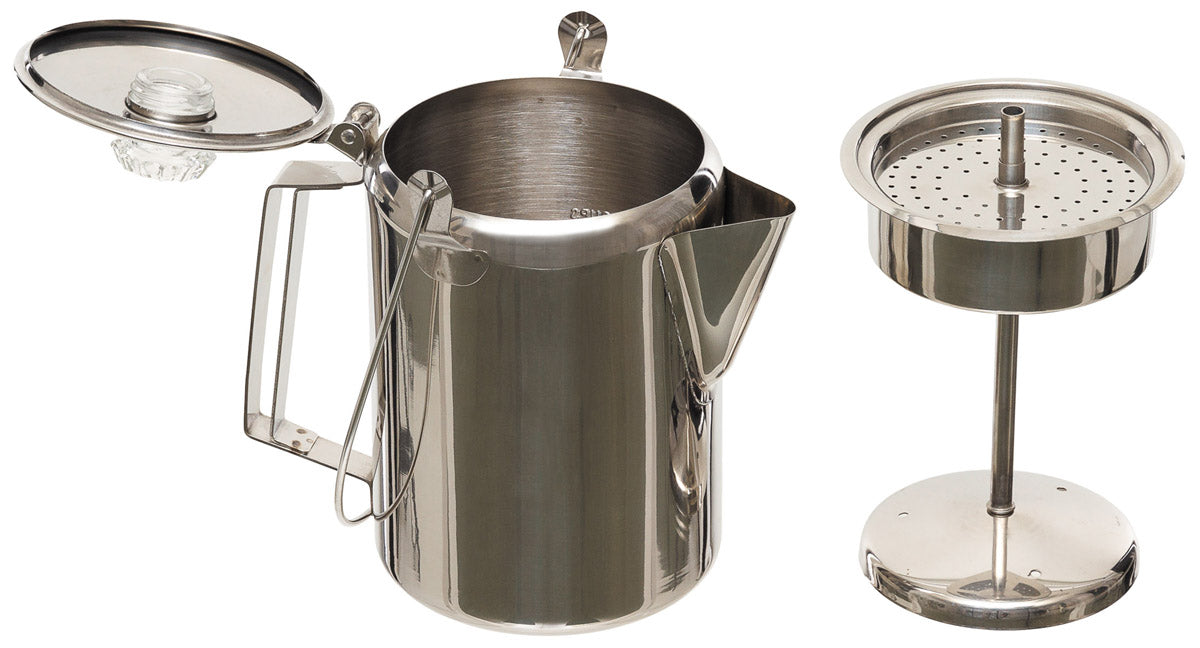Cafetière à percolateur Fox Outdoor en acier inoxydable 1,5 L pour 9 tasses