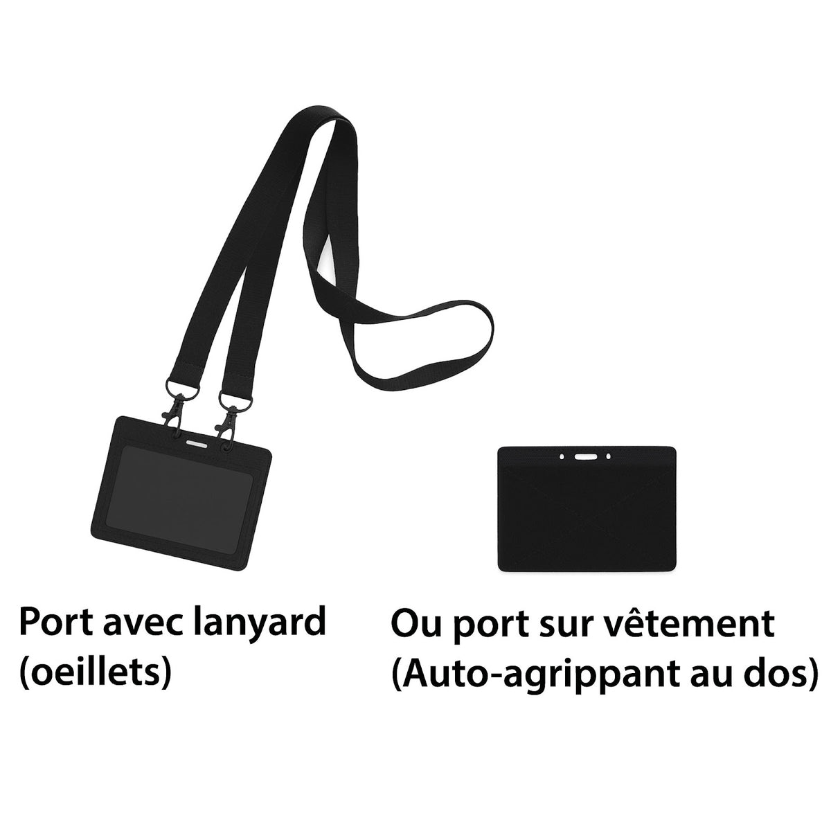 Porte-carte FDO OPEX format carte d'identité 100 x 76 mm à dos auto-agrippant