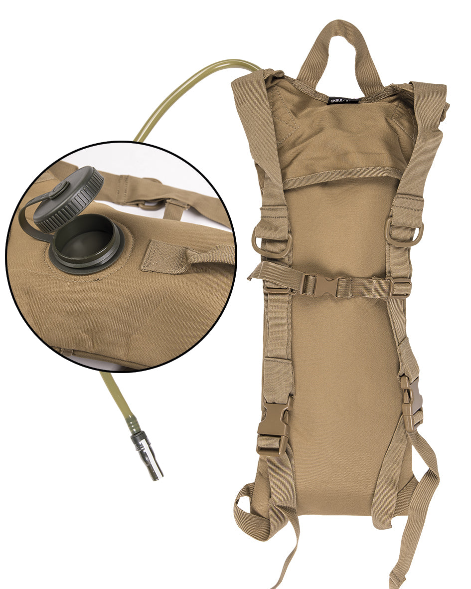 Sac d'hydratation Mil-Tec Basic 3 L en polyester 600D avec poche TPU amovible