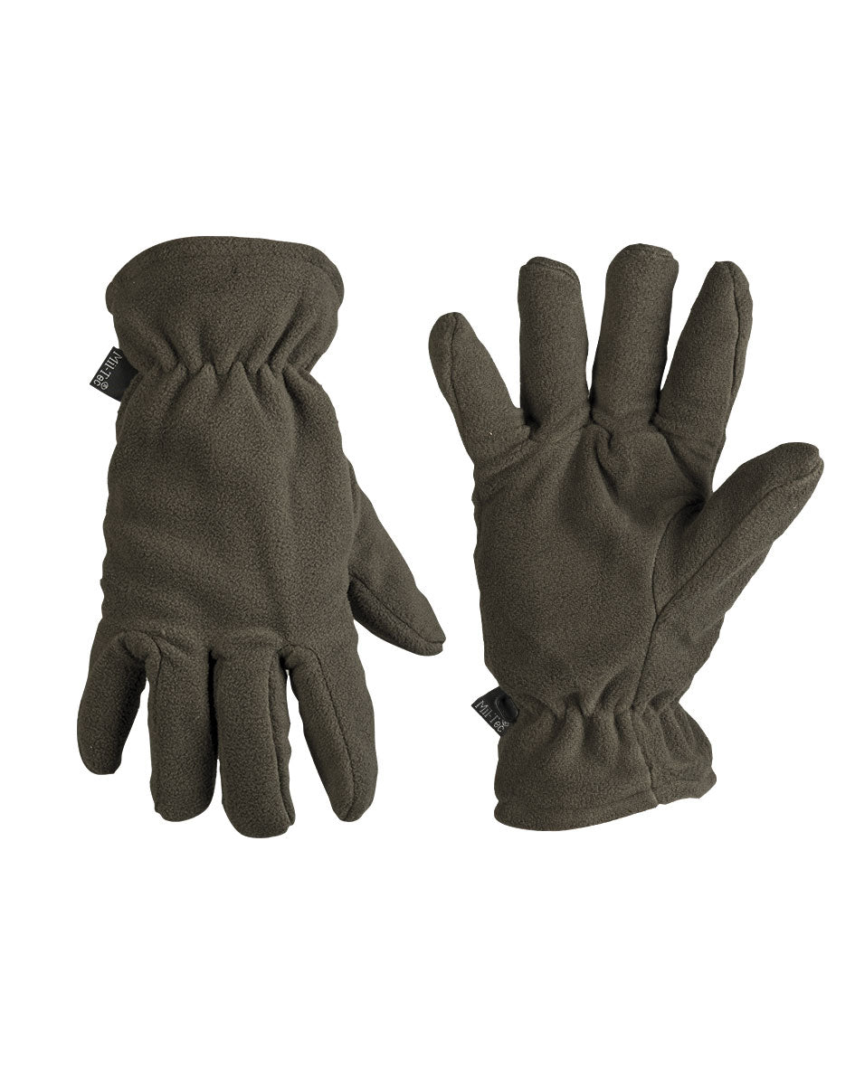 Gants polaires Mil-Tec en polyester doublés Thinsulate avec poignet élastique