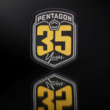 Patch moral Pentagon 35e anniversaire tissé polyester dos auto-agrippant 55 x 70 mm