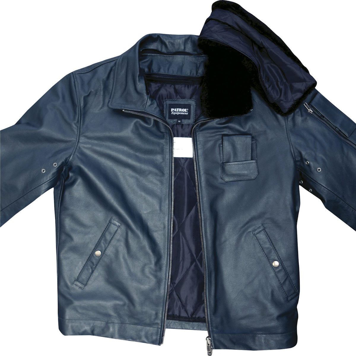Blouson pilote cuir de vachette pleine fleur doublure et col amovibles