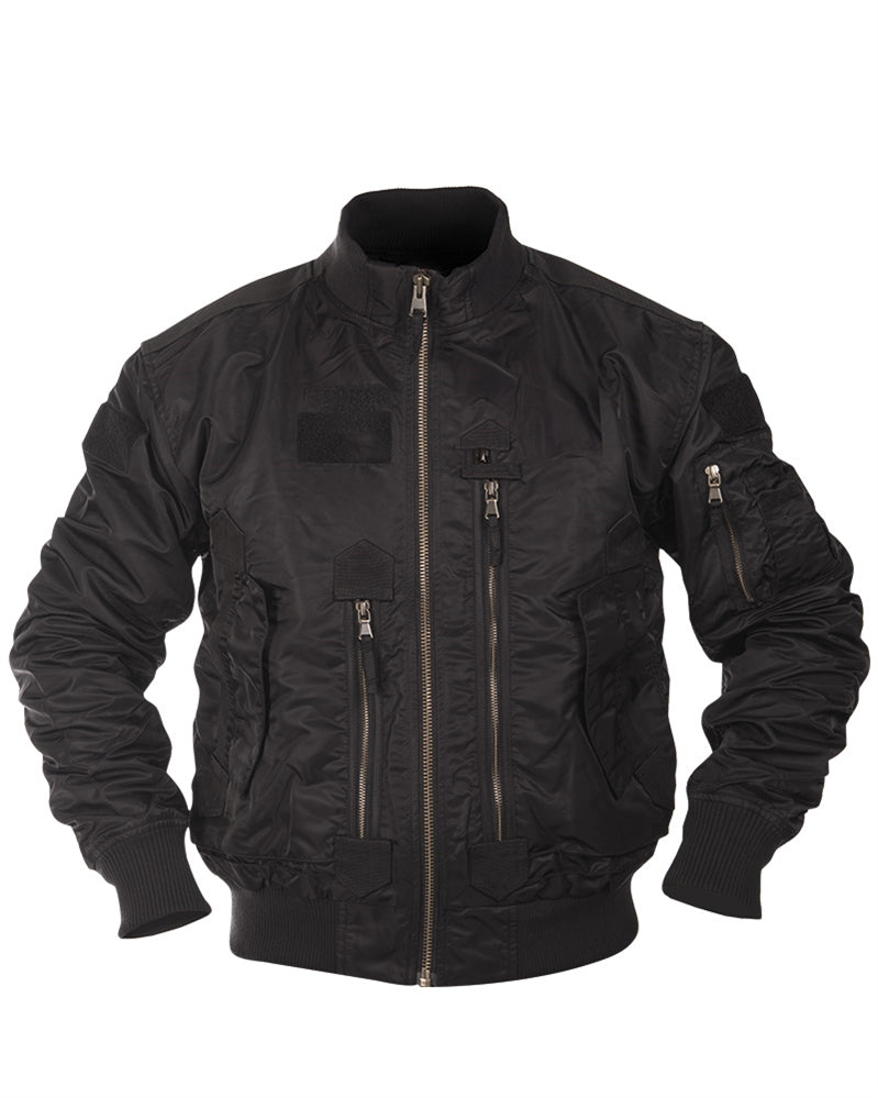 Blouson aviateur US Tactical Mil-Tec en nylon avec surfaces auto-agrippantes
