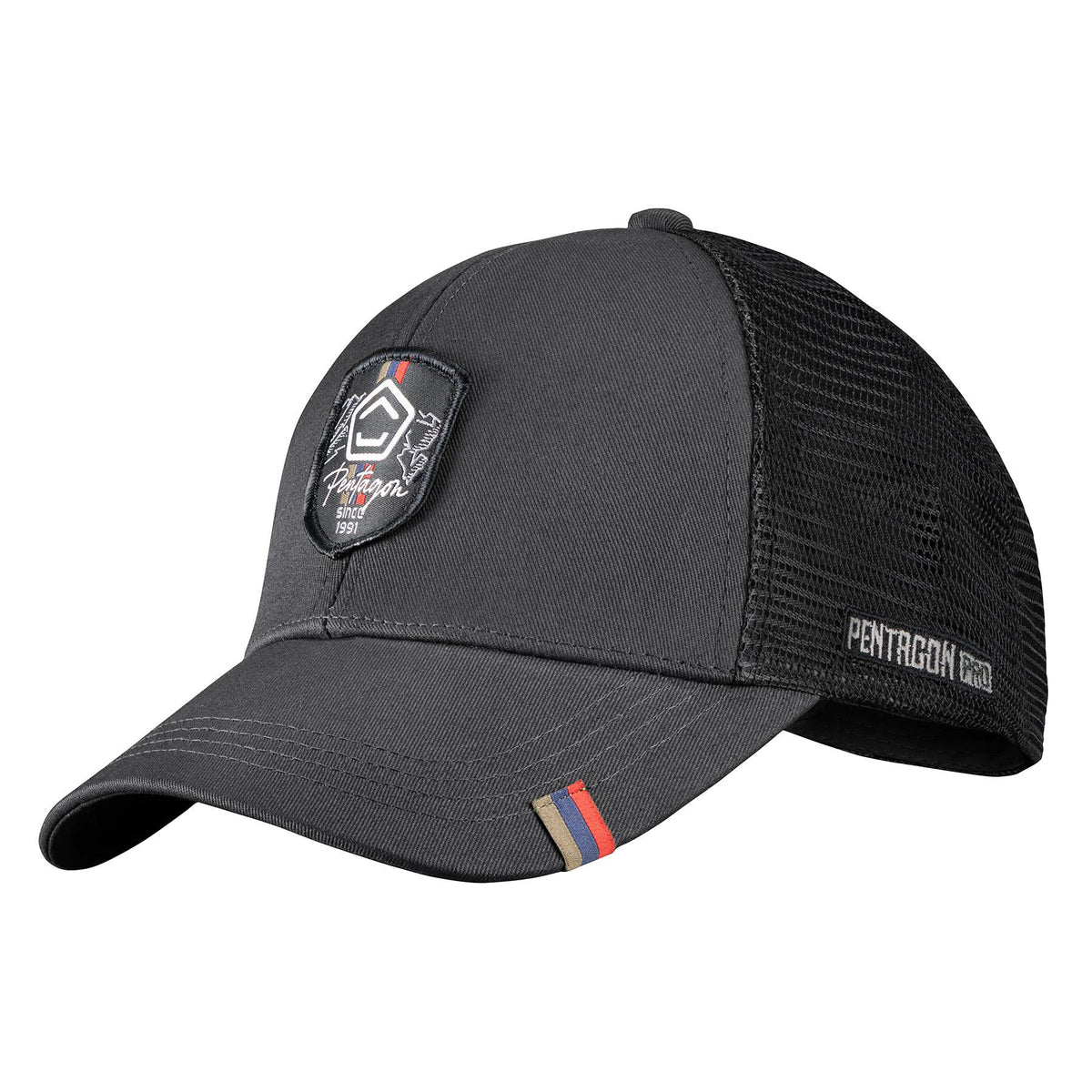 Casquette Pentagon Revenant Trucker coton et filet polyester avec écusson blason