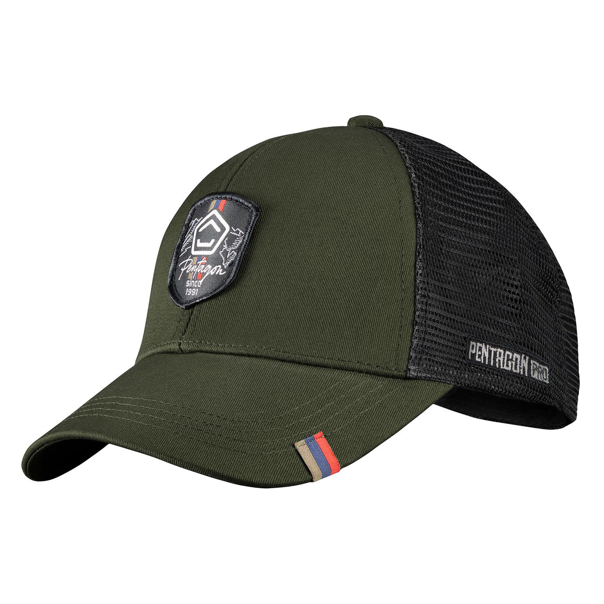 Casquette Pentagon Revenant Trucker coton et filet polyester avec écusson blason