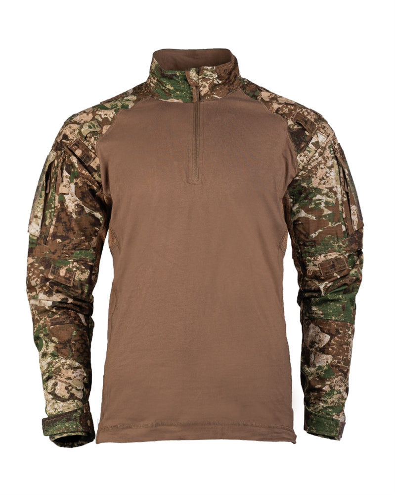 Chemise de combat Mil-Tec Tactical 2.0 en coton et ripstop à inserts filet aux aisselles
