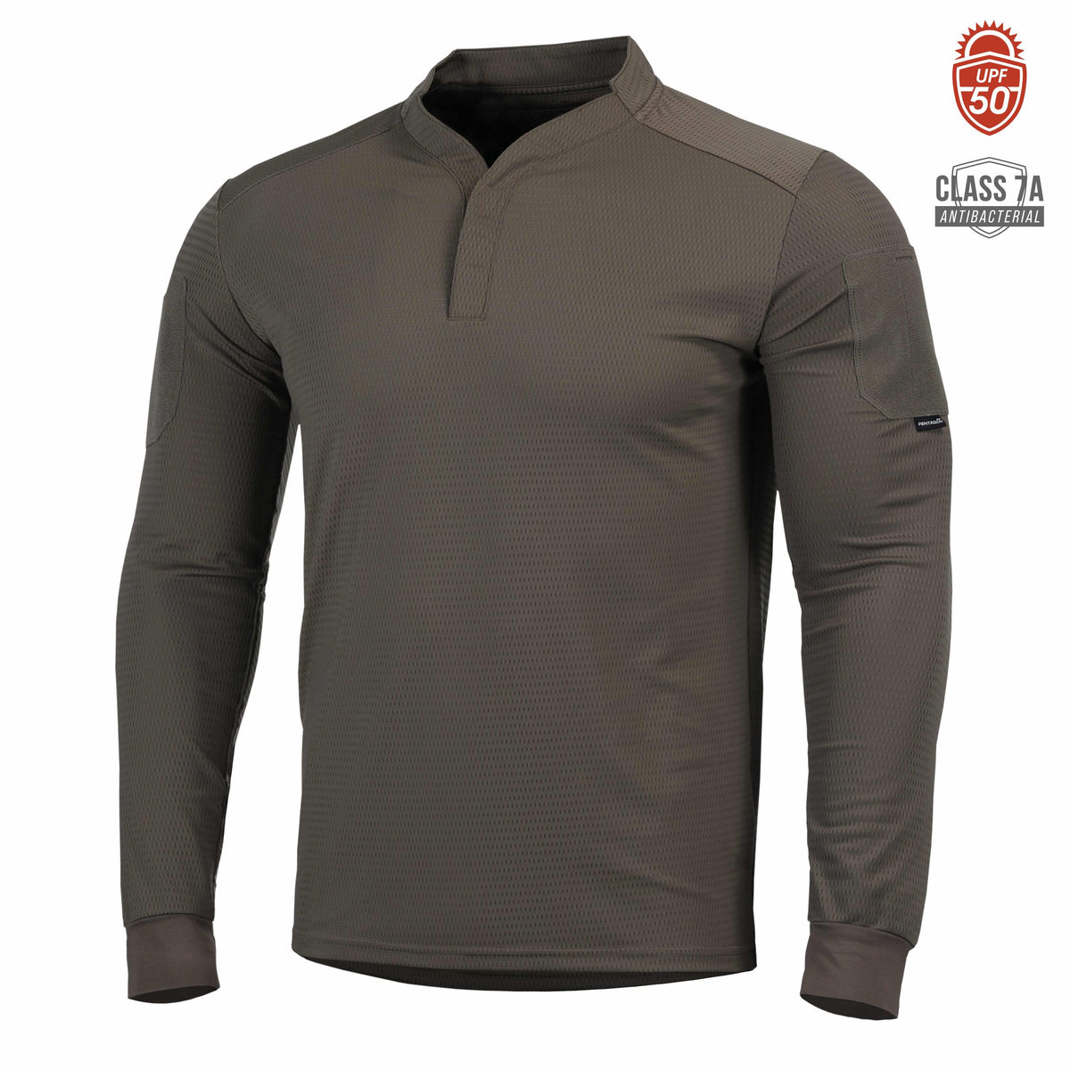 Polo manches longues Pentagon Squad Force en nylon élasthanne 180 g/m² UPF 50+