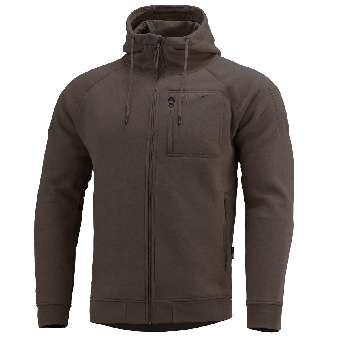 Sweat à capuche Pentagon Leonidas 2.0 en coton-polyester à emplacements auto-agrippants et poche poitrine