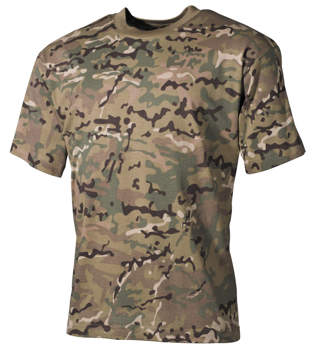 T-shirt US manches courtes MFH 170 g/m² coton à impression réactive col renforcé