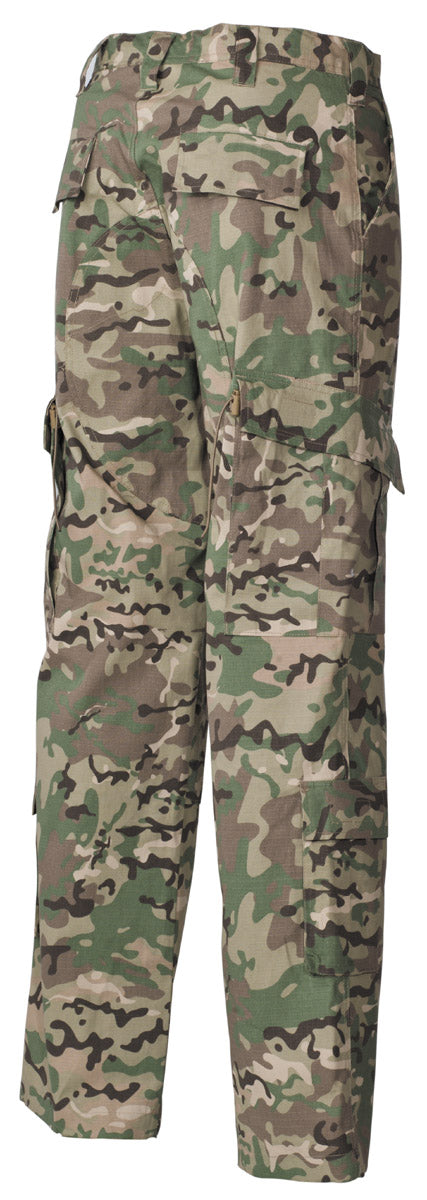 Pantalon de combat US ACU MFH Rip Stop 100 % coton huit poches logements genouillères