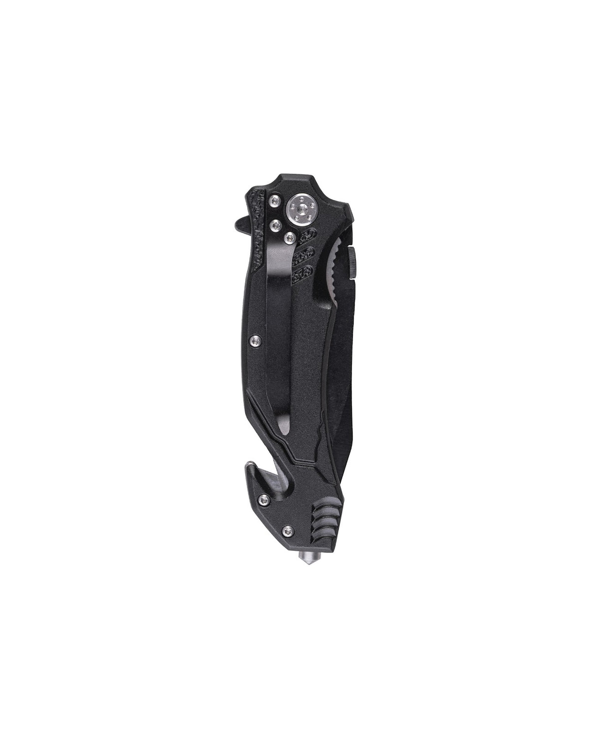 Couteau pliant de secours Mil-Tec Fire Brigade lame 440A de 8,3 cm avec brise-vitre