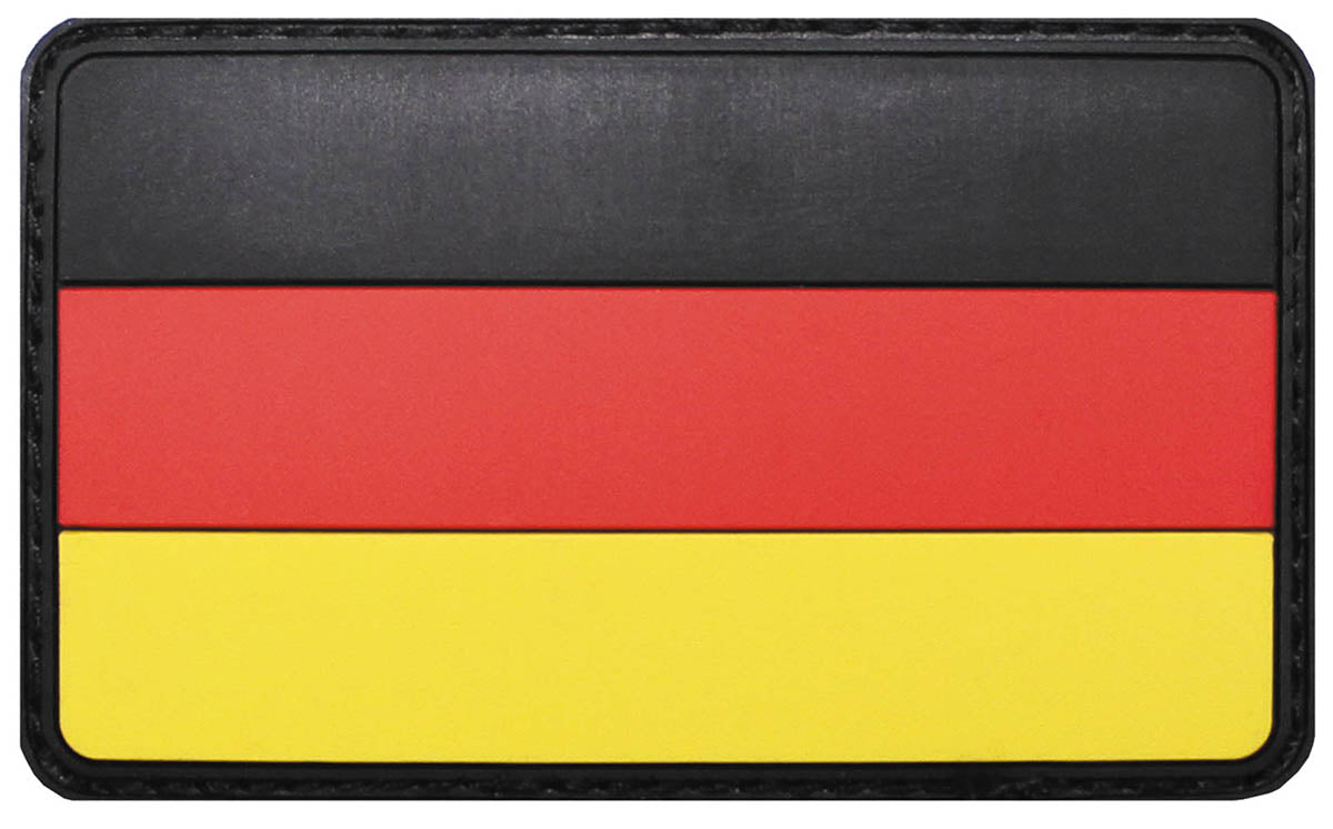 Écusson drapeau national MFH 3D en caoutchouc 8 x 5 cm à dos auto-agrippant