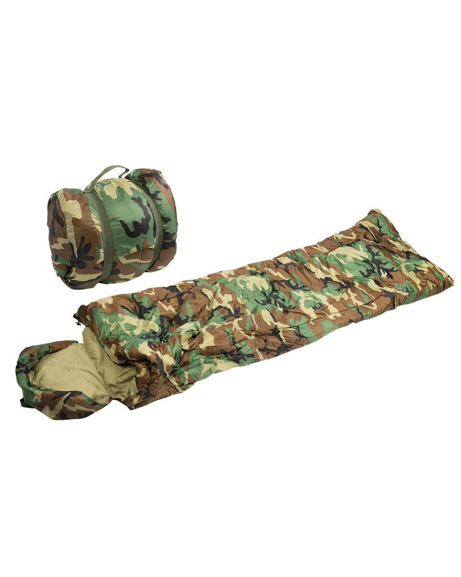 Sac de couchage Mil-Tec Pilot 185 x 75 cm doublure coton confort 4 °C norme ISO 23537-1