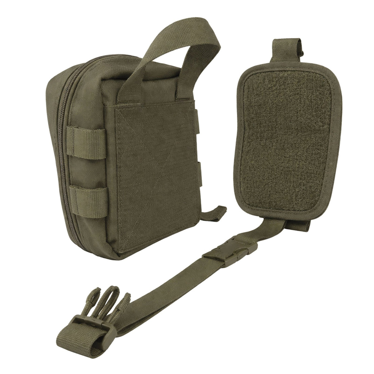 Pochette médicale détachable Cordura 600D ouverture à plat 17 x 13 x 7 cm