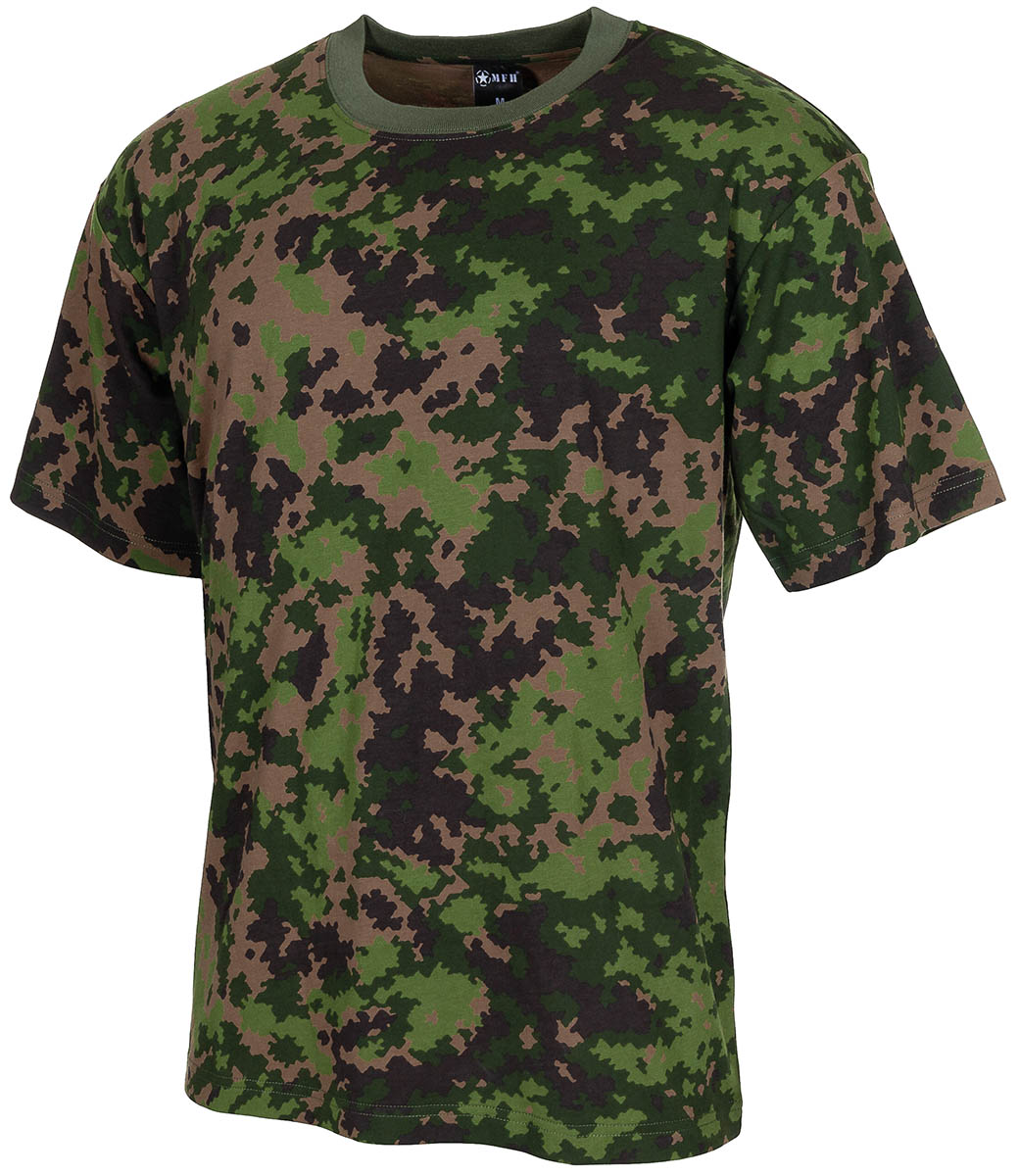 T-shirt US manches courtes MFH 170 g/m² coton à impression réactive col renforcé