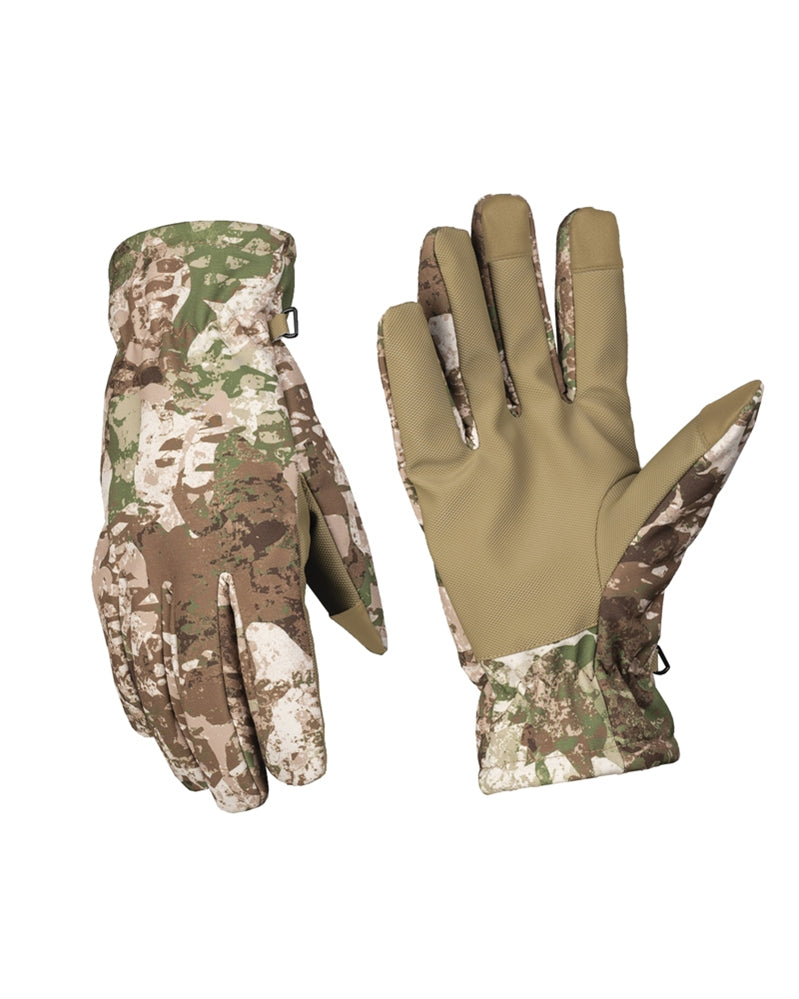 Gants zone froide Mil-Tec softshell garnissage Thinsulate 40 g/m² paume antidérapante