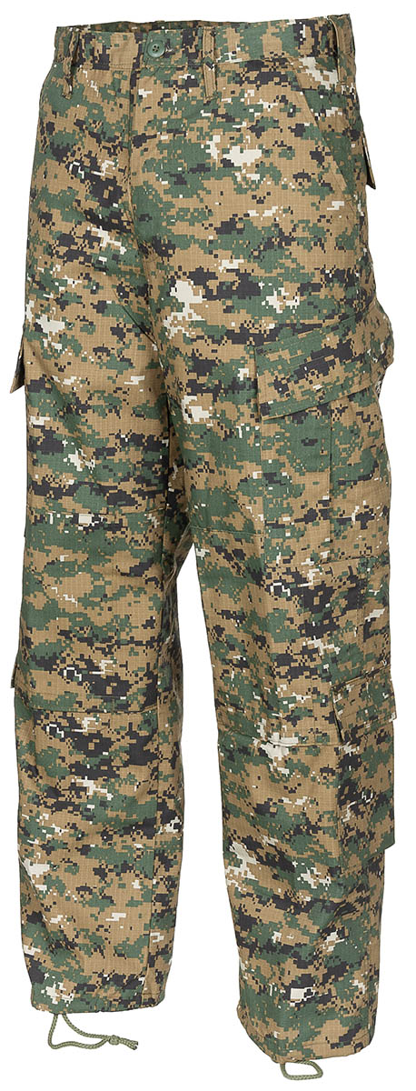 Pantalon de combat US ACU MFH Rip Stop 100 % coton huit poches logements genouillères