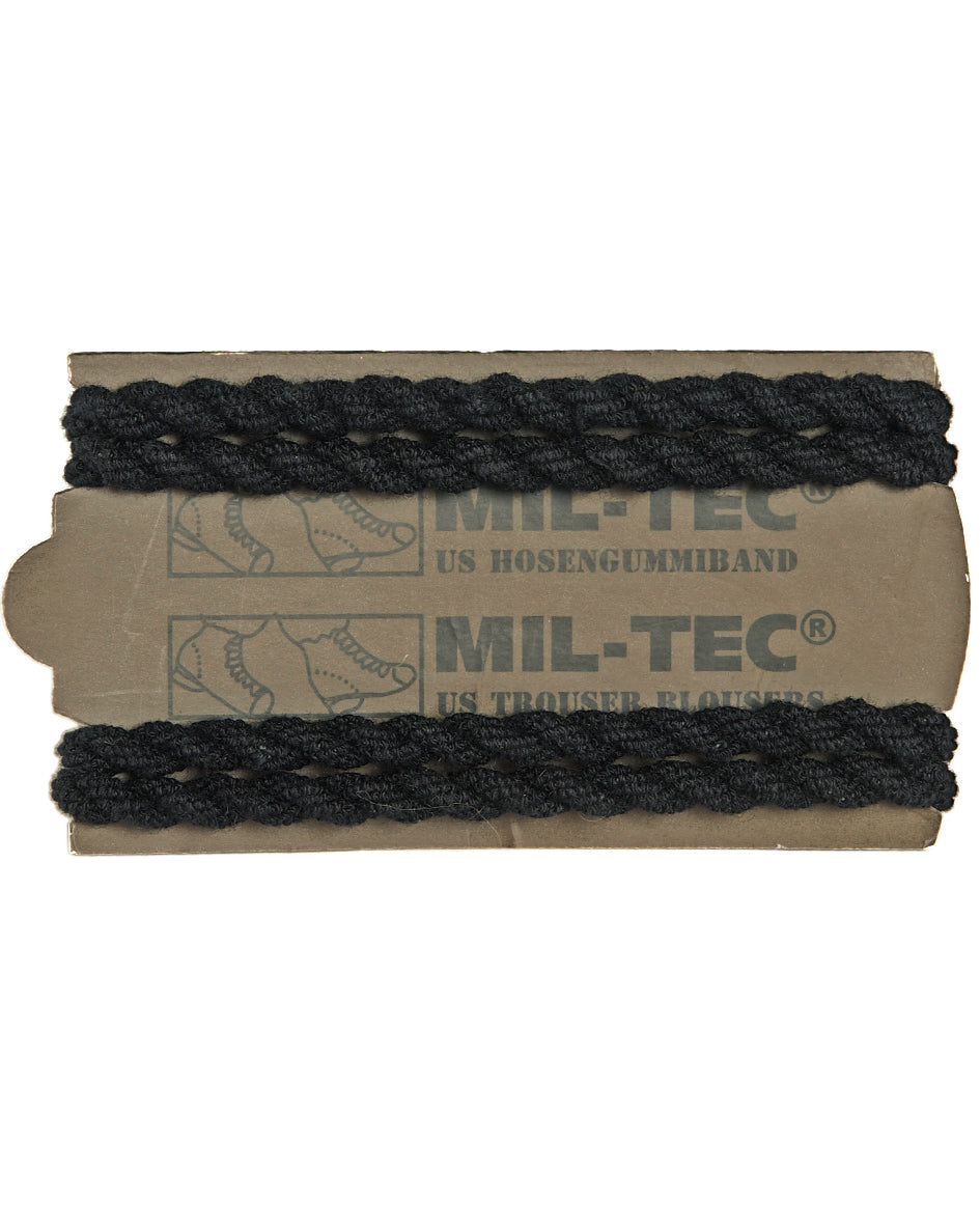 Élastiques de pantalon type US Mil-Tec en polyester à crochets acier en S, lot de 2 paires