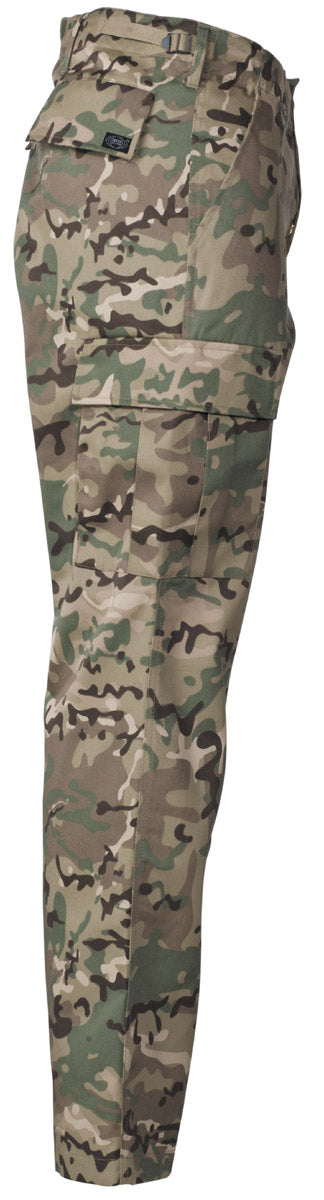Pantalon de combat US BDU MFH motif AT-digital à glissière polycoton 65/35 six poches