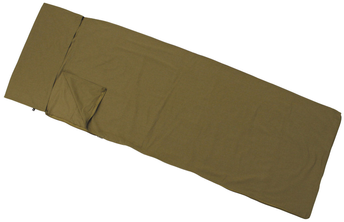 Drap sac de couchage Fox Outdoor Lusen en coton 205 x 75 cm avec poche oreiller