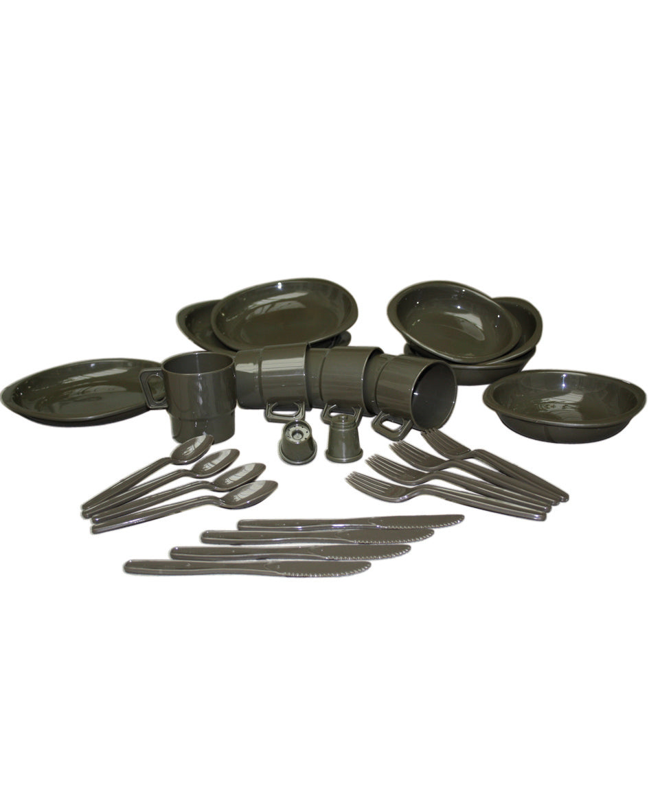Set de table et couverts Mil-Tec 26 pièces en polypropylène pour quatre personnes 1 kg