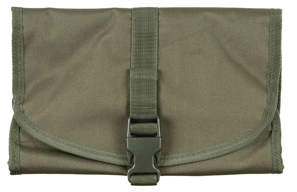 Trousse de toilette britannique à enrouler MFH en polyester 42 x 26 cm avec miroir