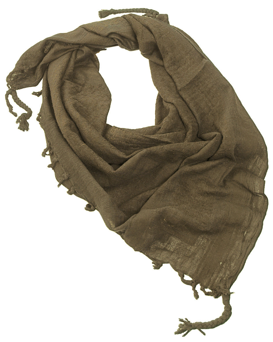 Chèche type Shemagh Mil-Tec uni 100 % coton 110 x 110 cm pour écharpe ou couvre-chef