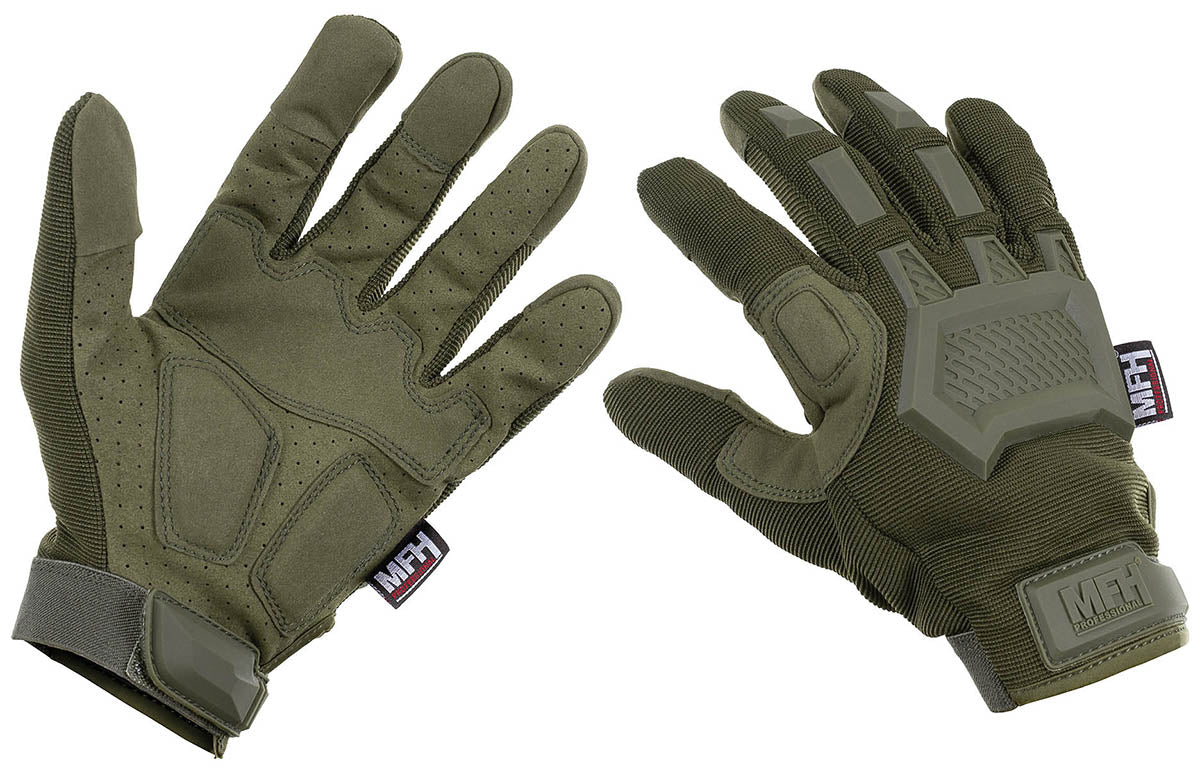 Gants tactiques MFH Professional Action à paume perforée et doigts rabattables