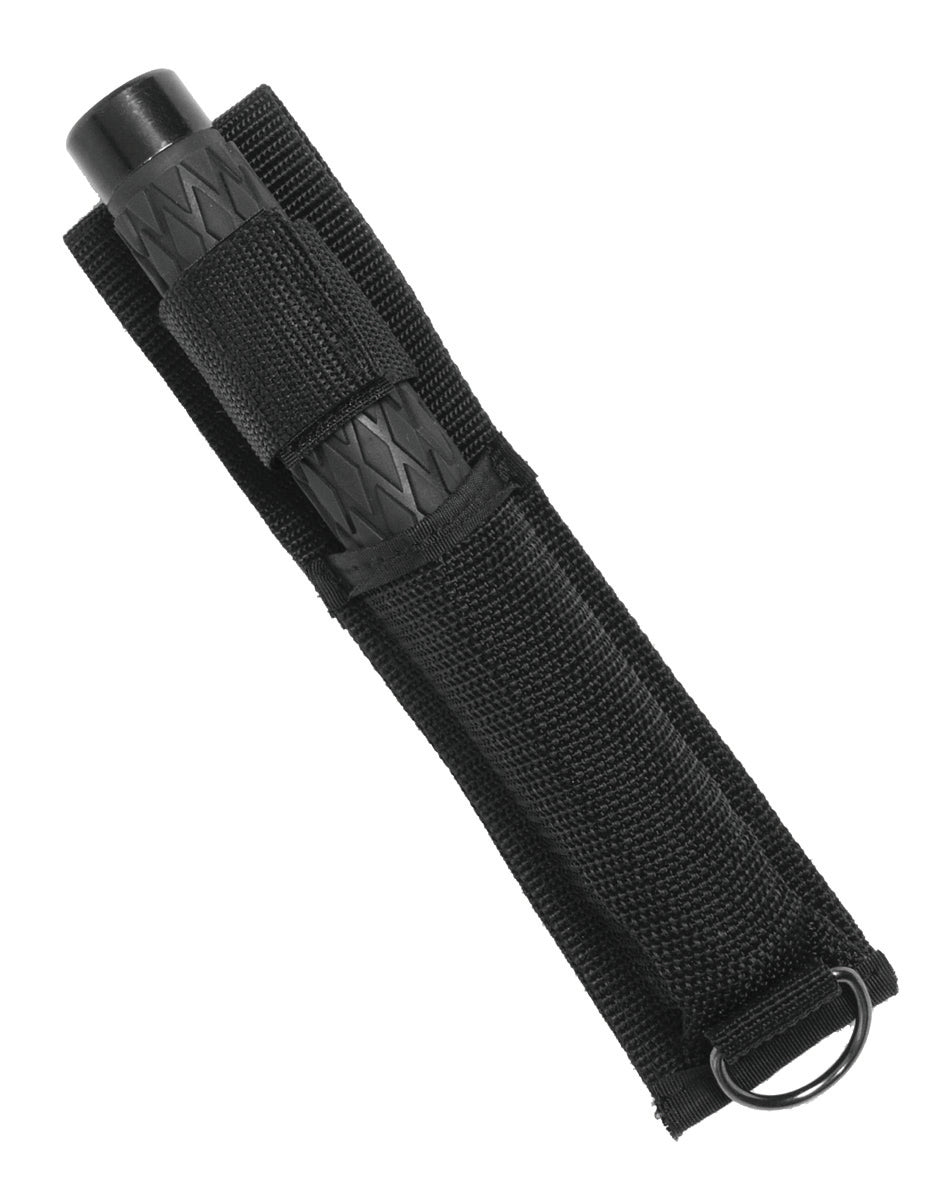 Matraque télescopique Mil-Tec acier au carbone 16 / 41 cm poignée TPE avec étui nylon