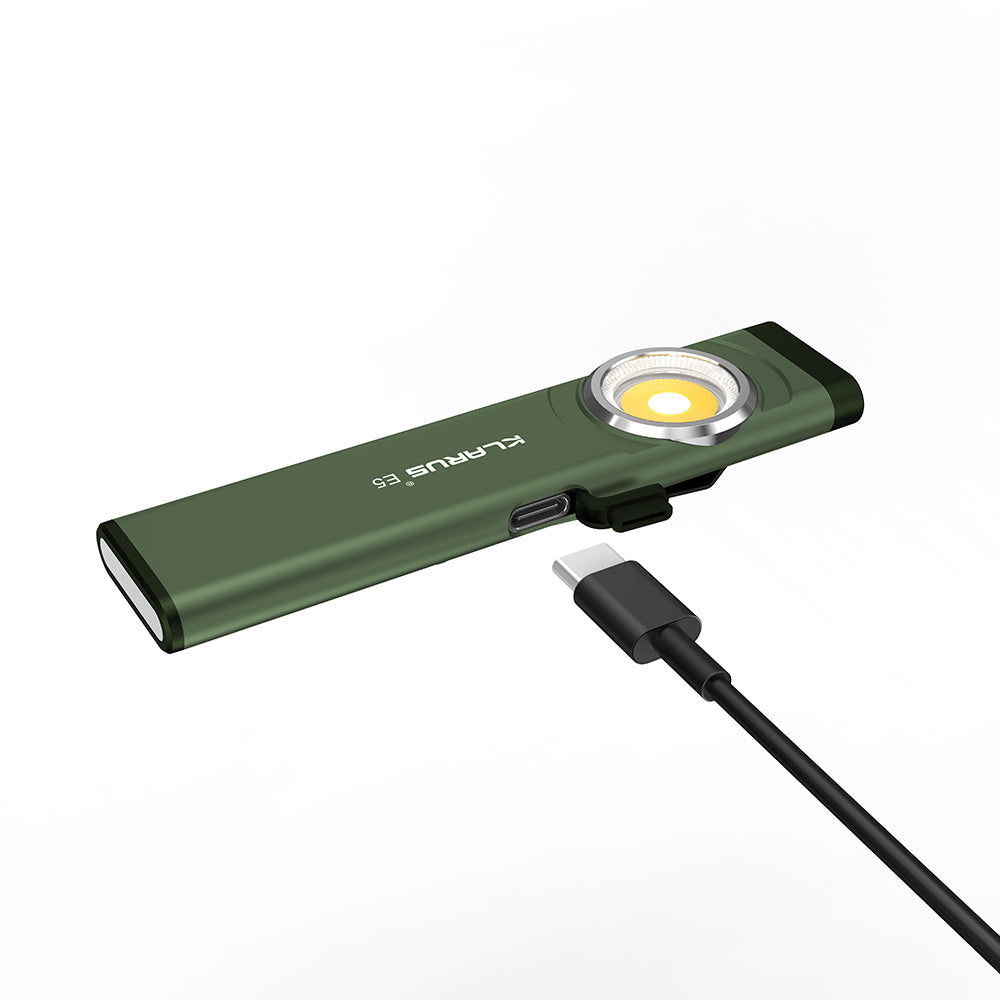 Lampe de casque Klarus E5 600 lumens portée 30 m IPX4 en alliage d'aluminium de qualité aéronautique