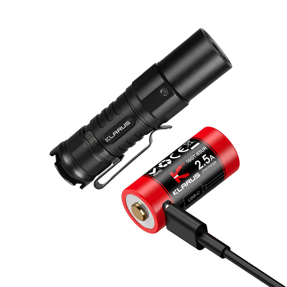 Lampe torche Klarus XT1C 1 000 lumens portée 178 m IPX8 en alliage d'aluminium de qualité
