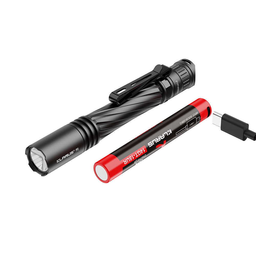 Lampe tactique Klarus P2 1 000 lumens portée 270 m IPX8 en alliage d'aluminium de qualité