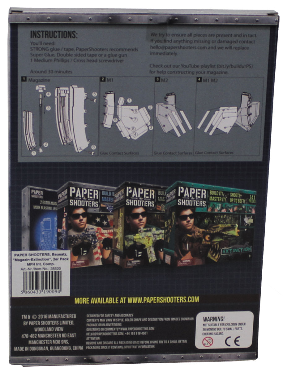 Chargeurs Paper Shooters MFH lot de 2 pour kit Guardian Extinction article 38500