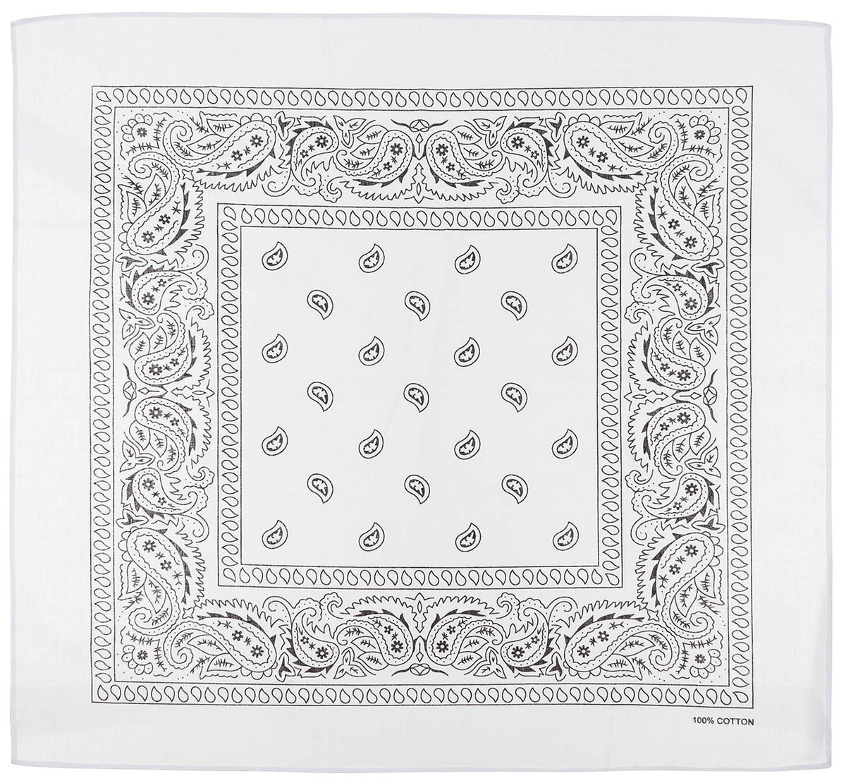 Bandana MFH en coton 55 x 55 cm, carré classique à porter au cou ou sur la tête