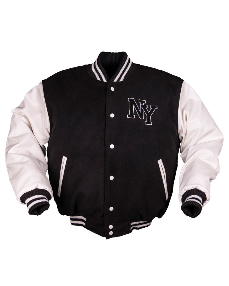 Blouson Mil-Tec NY Baseball ouaté 200 g/m² avec manches en similicuir et bords-côtes
