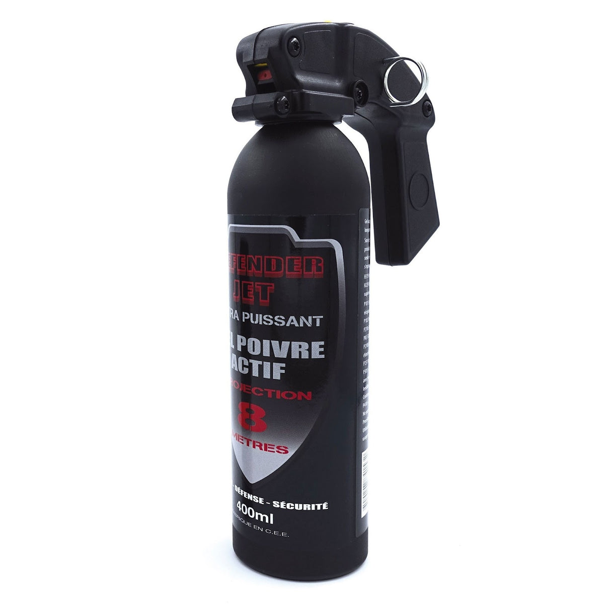 Aérosol de défense Delta Force gel poivre capsaïcine 13,2 % portée 8 mètres