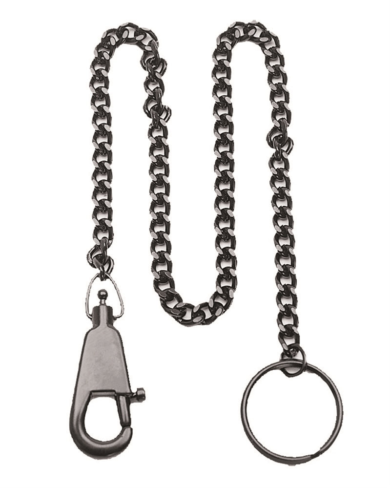 Chaîne porte-couteau Mil-Tec en acier 44,5 cm avec mousqueton et anneau en zinc 40 g