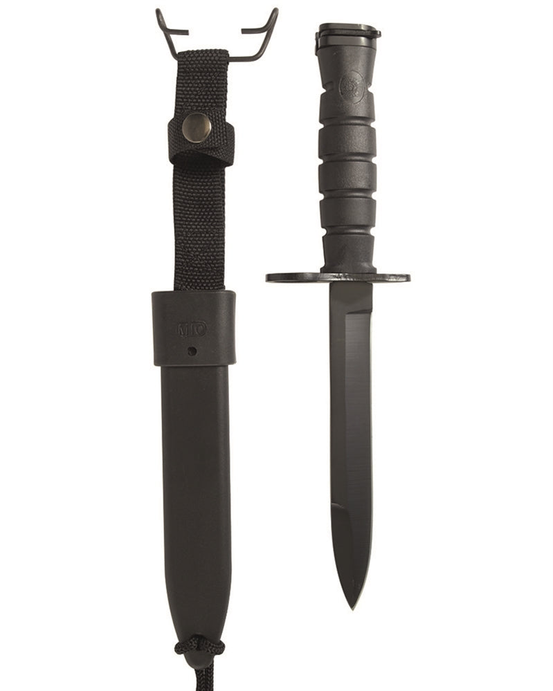 Baïonnette type US M7 Mil-Tec lame acier 420 de 17 cm avec fourreau M10 en ABS