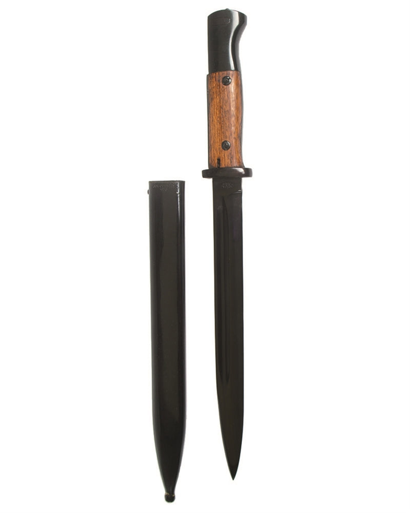 Baïonnette type 98k Mil-Tec lame acier AISI 1065 de 25,5 cm avec fourreau acier