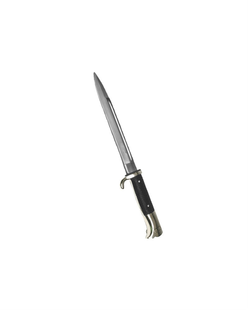 Baïonnette de sortie Mil-Tec nickelée en reproduction lame acier 19,5 cm longueur 32 cm