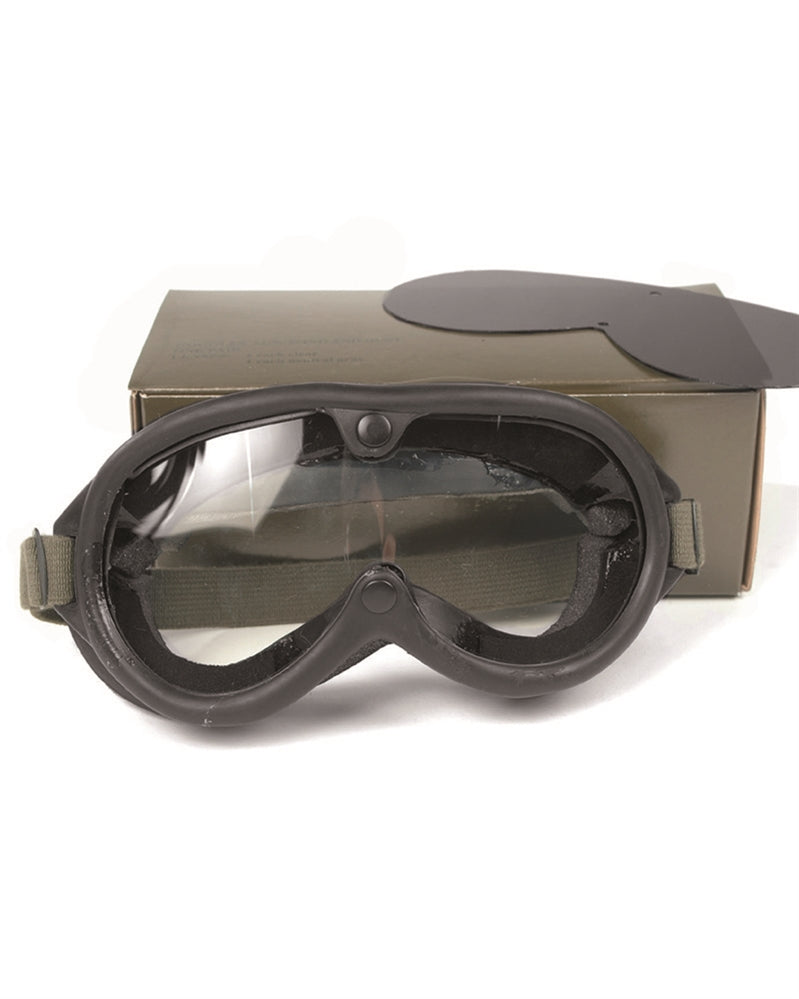 Lunettes de protection anti-poussière type US M44 Mil-Tec avec verre de rechange et boîtier