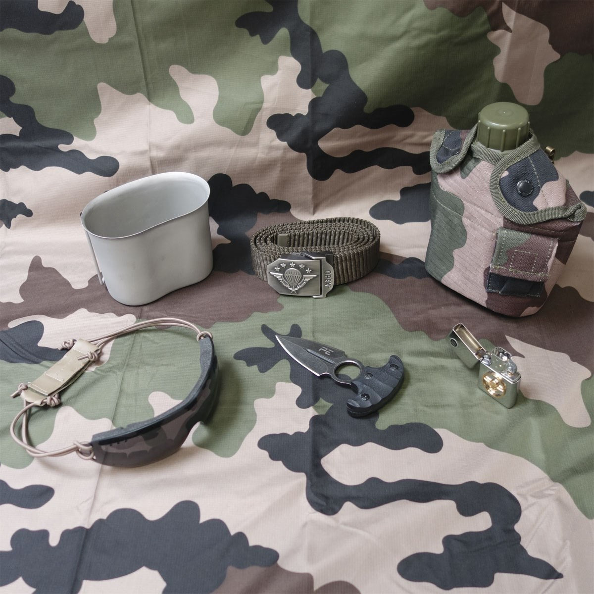 Couteau de combat OPEX Tactical à lame fixe en acier inoxydable 420 de 8 cm
