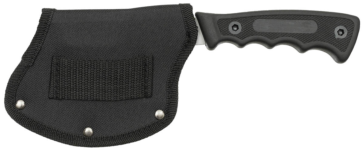 Hachette-marteau MFH 27 cm tranchant 11 cm manche caoutchouc avec étui ceinture