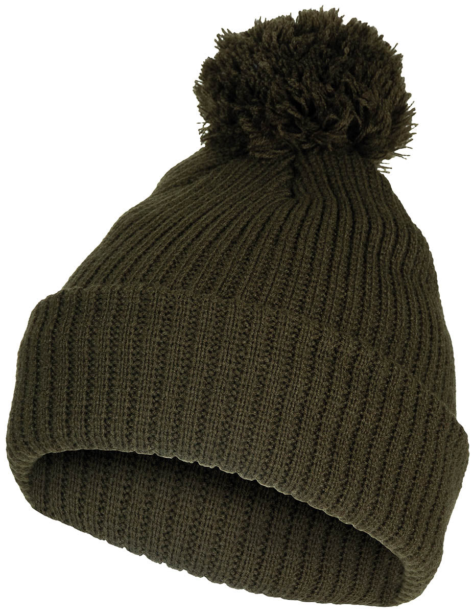 Bonnet à pompon MFH en acrylique avec doublure polaire 3M Thinsulate